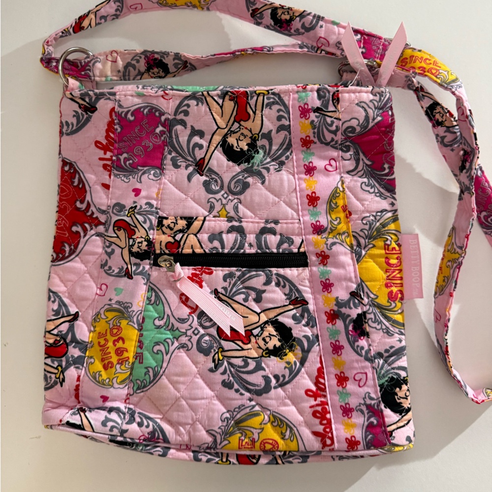 Betty Boop Multicolor Quilted Crossbody Bag